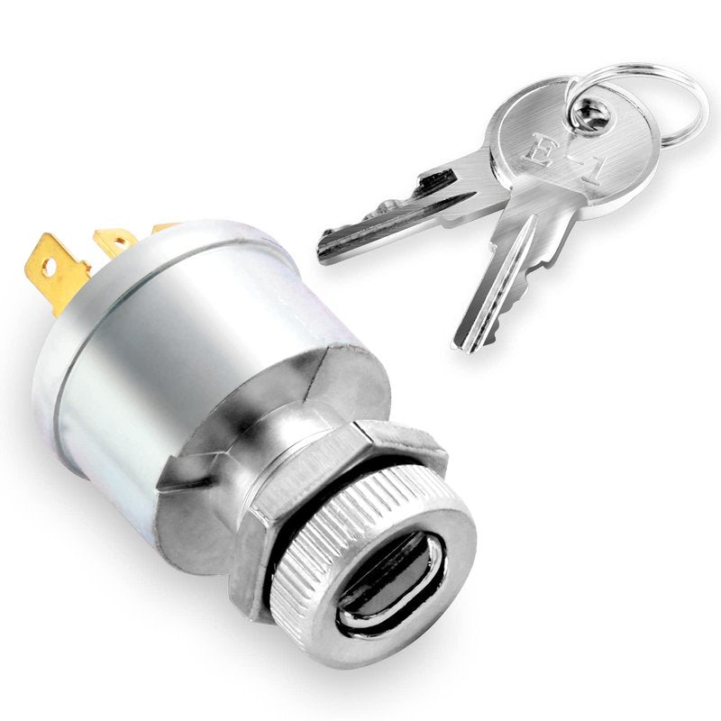 Roykaw Golf Cart Ignition Switch and Key 4 Terminal with Lights Compatible with TXT/Medalist/ST Series Golf Cart Models Replaces OEM # 33639G01