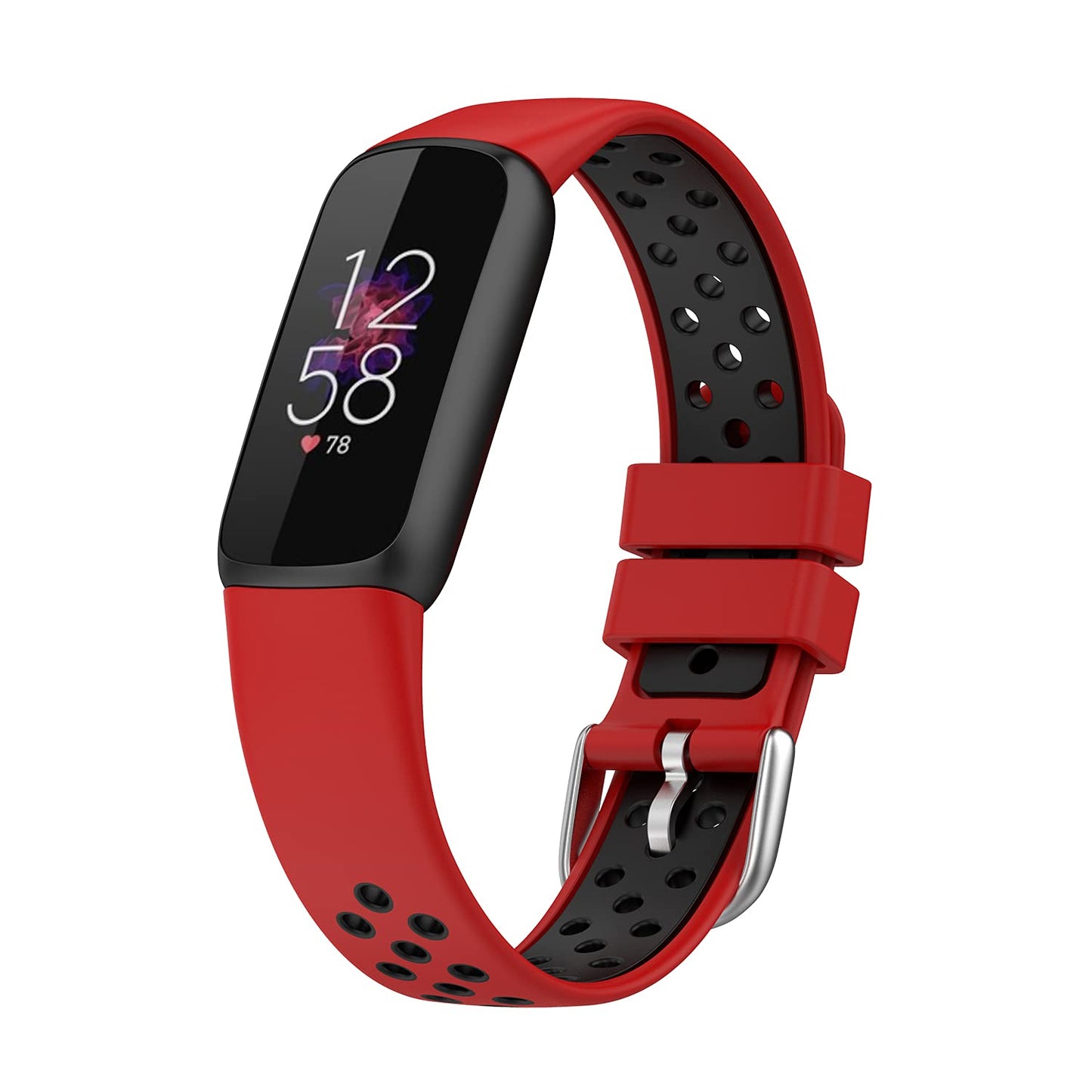 Replacement Straps Compatible with Fitbit Luxe Bands Smartwatch Accessories Breathable Silicone Bands Quick Release Sport Wristband Strap for FitBit Luxe for Women Men