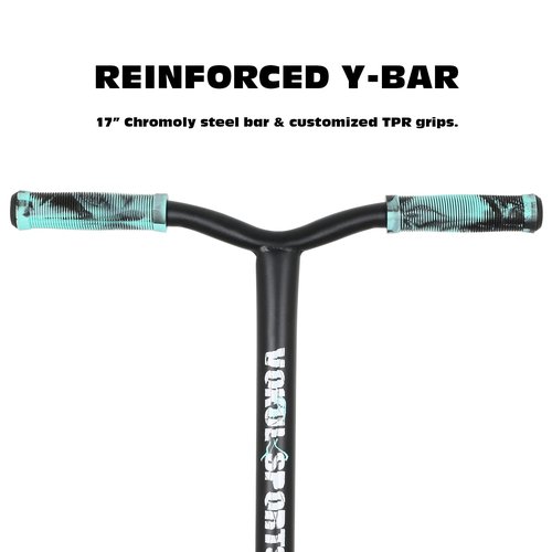 Pro Scooter - Trick Scooters | Entry Level Stunt Scooter for Kids Ages 6-12 Years and Up, Lightweight Complete BMX Freestyle Scooter for Beginners (2022 Black Gold)