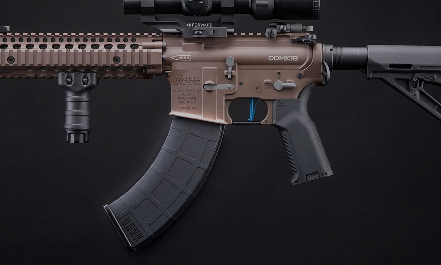 Evike Airsoft - EMG M4-AK300 High Performance 300rd Mid-Cap Mag for M4-Style Series Airsoft AEGs (Model: Dark Earth/Single Mag)