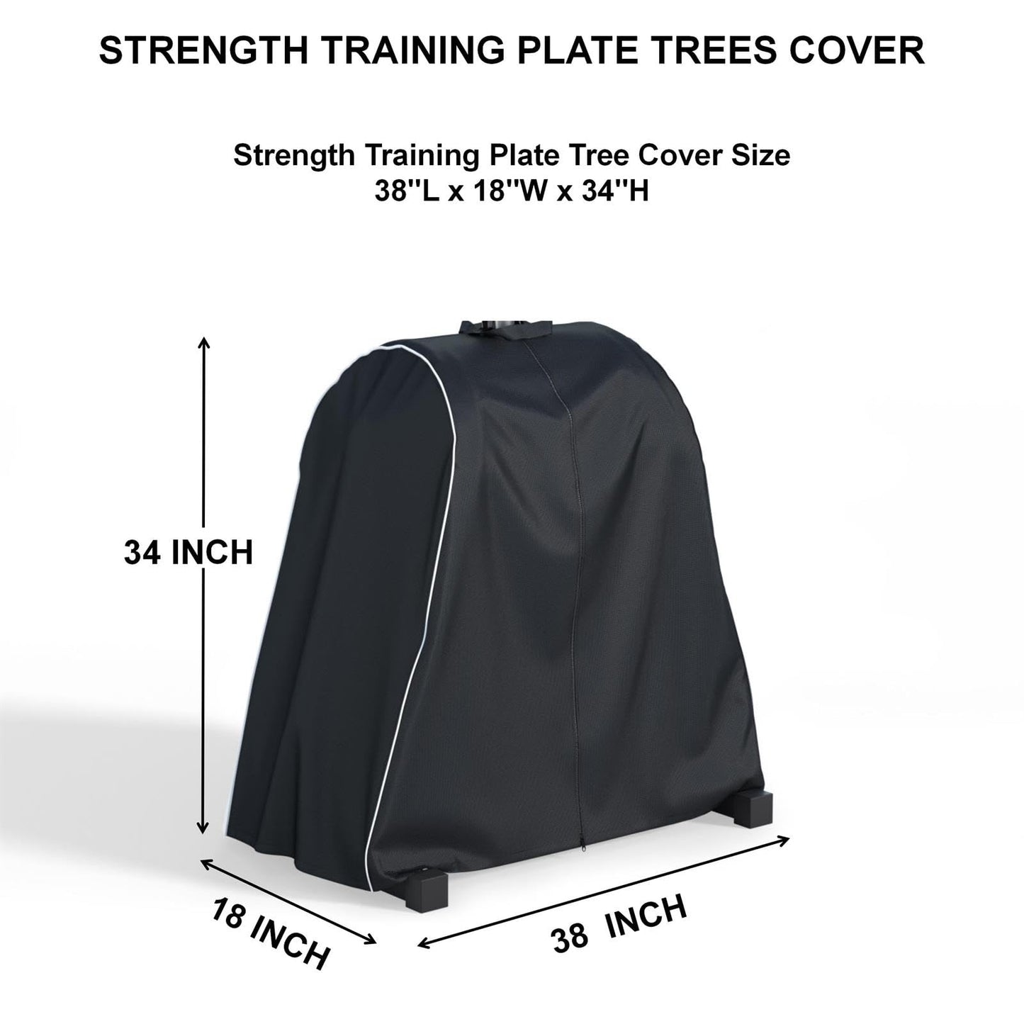 Ddeman Barbell Olympic Plate Rack cover Olympic Weight Plate Tree cover Fits 22“ Length x 19” Wide x 37” Height Tree Barbell Weight Block Rack (Protective Cover Only)