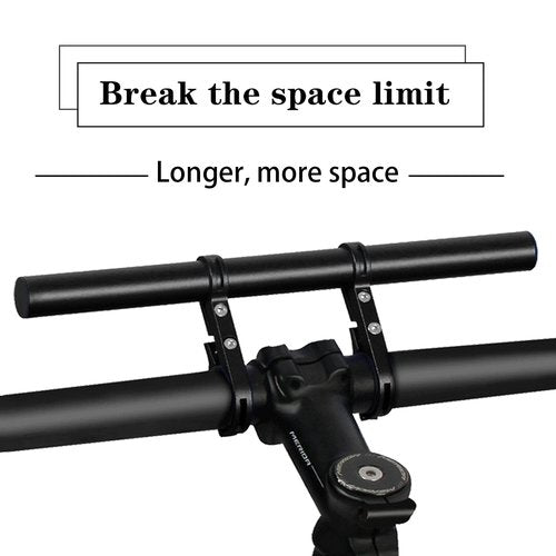 Bike Bicycle Double Handlebar Extender Extension,11.8"(30 cm) Aluminum alloy Super Long Bracket Accessories，For Bike Mounts,Extender Bars, Headlights,Light Lamp,Phone Mount,For 31.8mm/25.4mm caliber