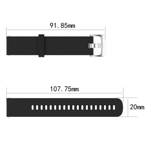 Disscool Replacement Bands for Timex Weekender and Timex Expedition, Soft Silicone Strap, Black, 20mm