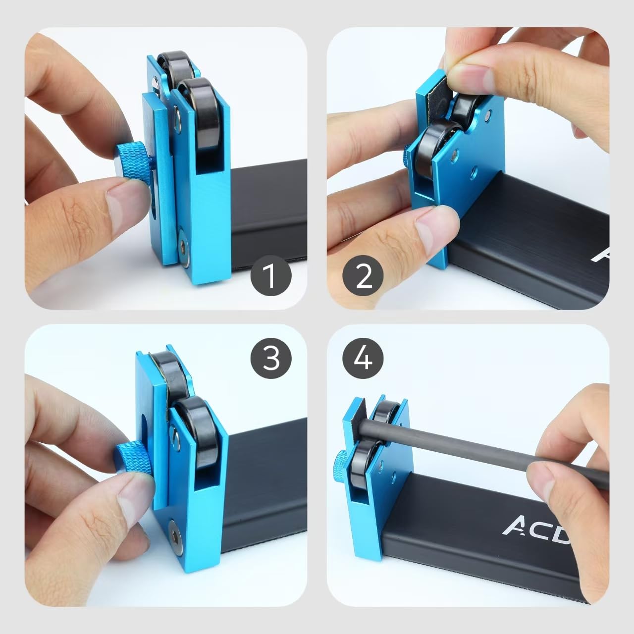 ACDSHOT Arrow Spinner Tester Arrow Squaring Device for Shaft Straightness, Vane Tuning and Broadhead Spin, All Aluminum Construction Arrow Straightness Detector Tool