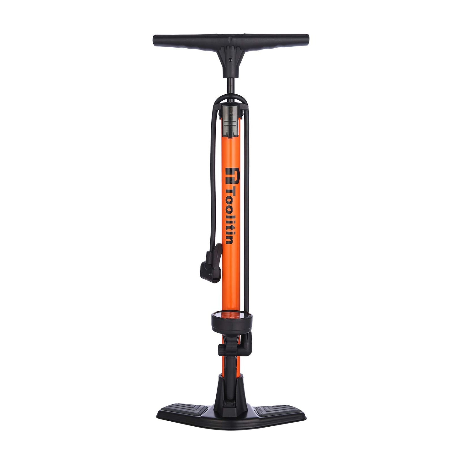 TOOLITIN Floor Bike Pump with Gauge,160 Psi High Pressure,Bicycle Pump Compatible with Presta and Schrader Valve,Bike Tire Pump for Road Bike,MTB,Hybrid,Balls