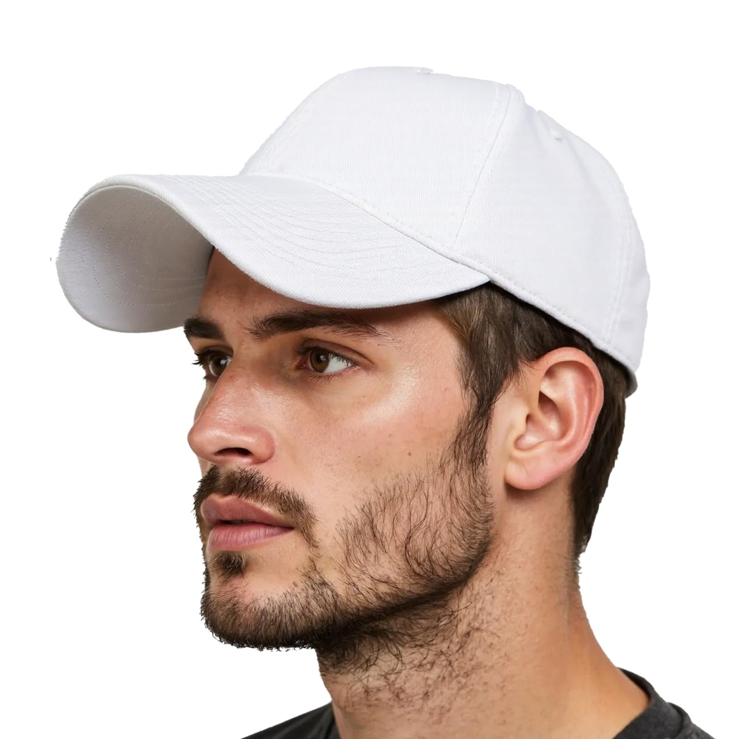 Oeyliz Baseball Cap Hat Men Women Baseball Cap Adjustable Plain Hat One Size All Seasons Running Fishing Workouts Outdoor Activities White