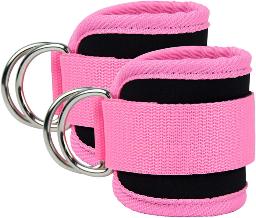 Skiennix Ankle Resistance Bands - Adjustable Padded Straps for Glute Kickback | 1 Pair