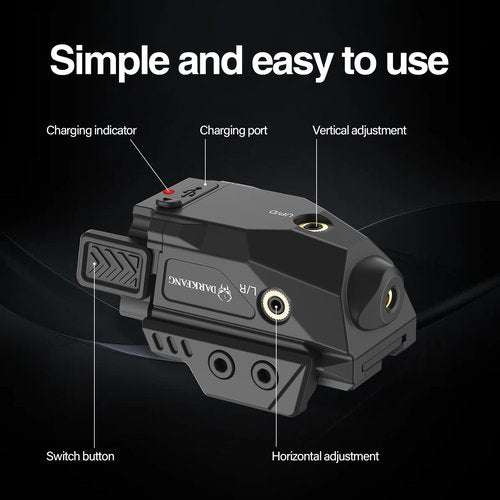 DARKFANG Low Profile Green Laser Sight for Glock and Picatinny Rail Mount with Momentary/Strobe Functions