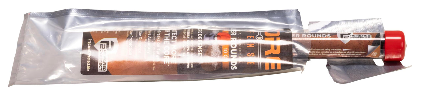 P2P Core Defense Pepper Rounds Non-Lethal Self Defense Ammo for Pepper and Paintball Guns, 68 Caliber, Pepper Rounds, 10 Count