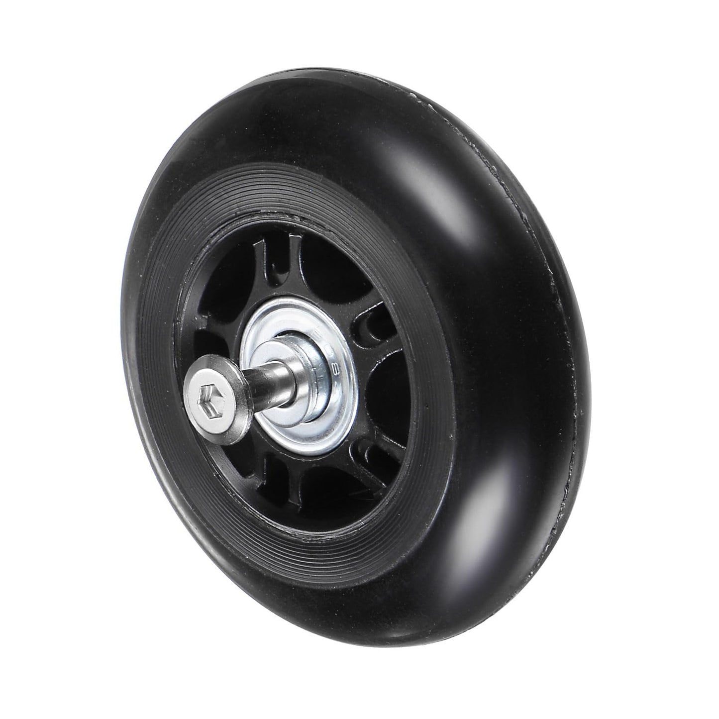 uxcell Replacement Luggage Wheels 68x24mm Suitcase Wheel Repair Kits Include 4 PU Bearing Wheels & Washers, Wrenches & Axle Screw for Trolley Bag, Inline Skate and Caster Board