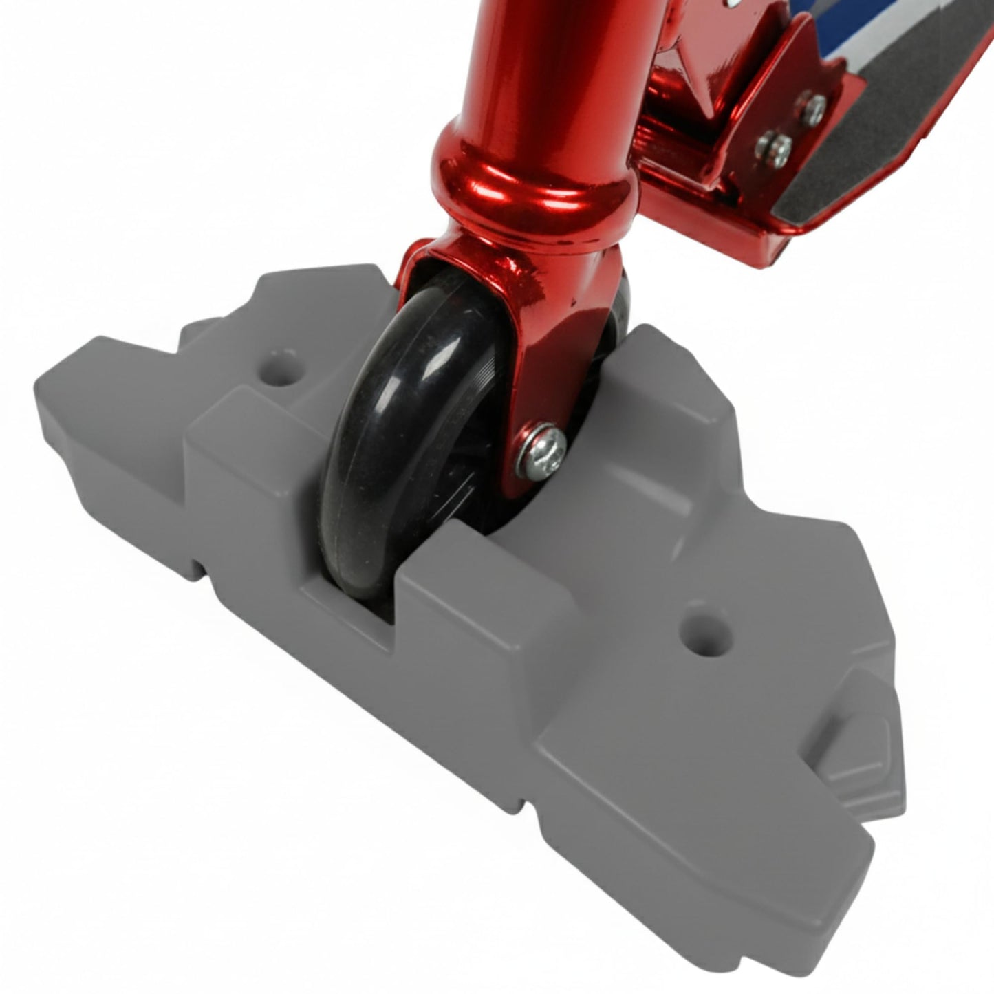 50 Strong Scooter Stand - Fits Most Scooters - Interlocking Offset Extra Stable Base - Orange