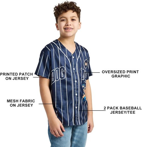 Dog Man 16 Boy's Baseball Jersey & Tee Combo Set - Stylish & Comfortable | Perfect for Playtime