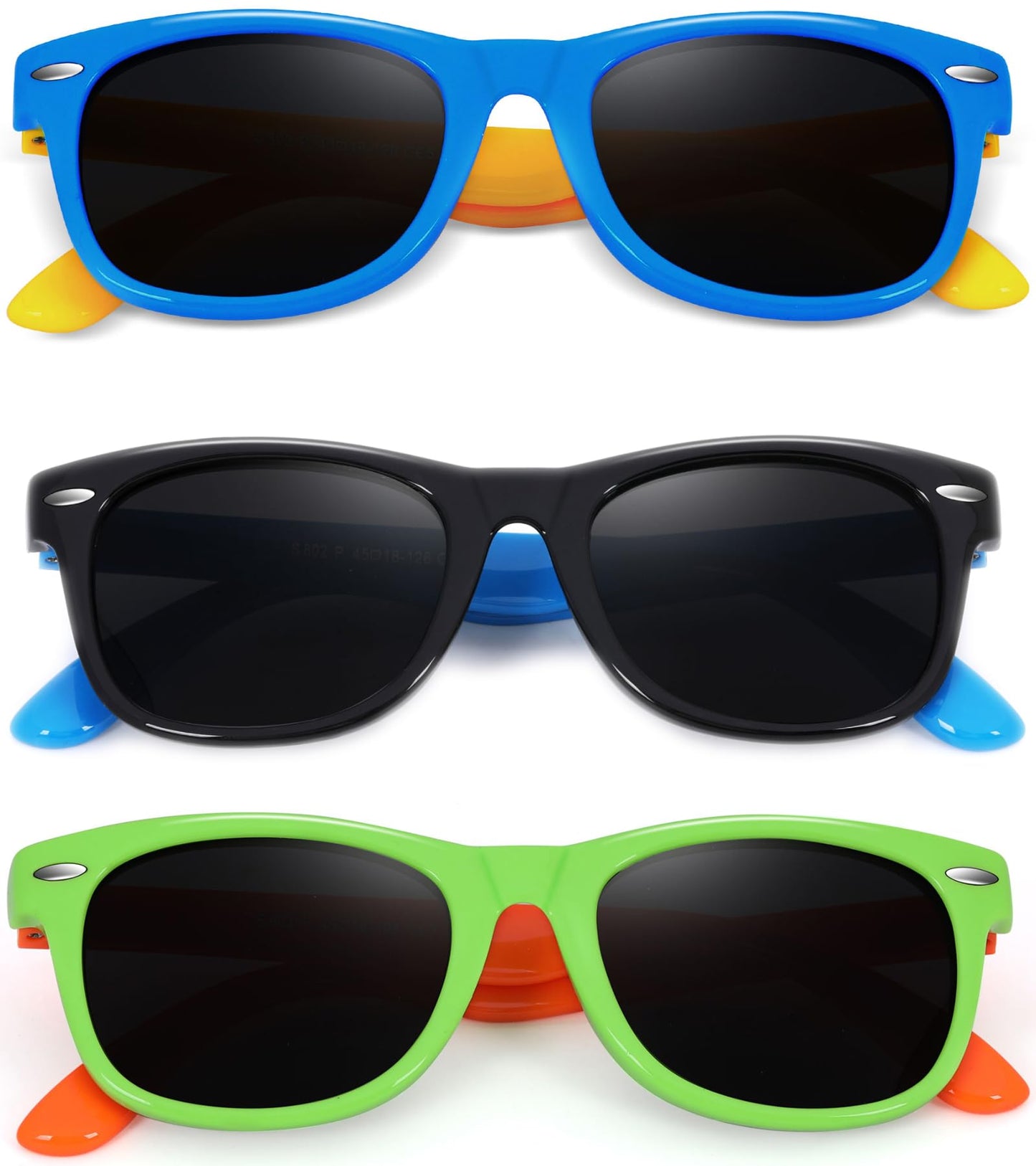 BEALER Kids Polarized Sunglasses for Girls Boys UV Protection Sun Glasses Flexible Rubber TPEE Shades for Children Age 3-9