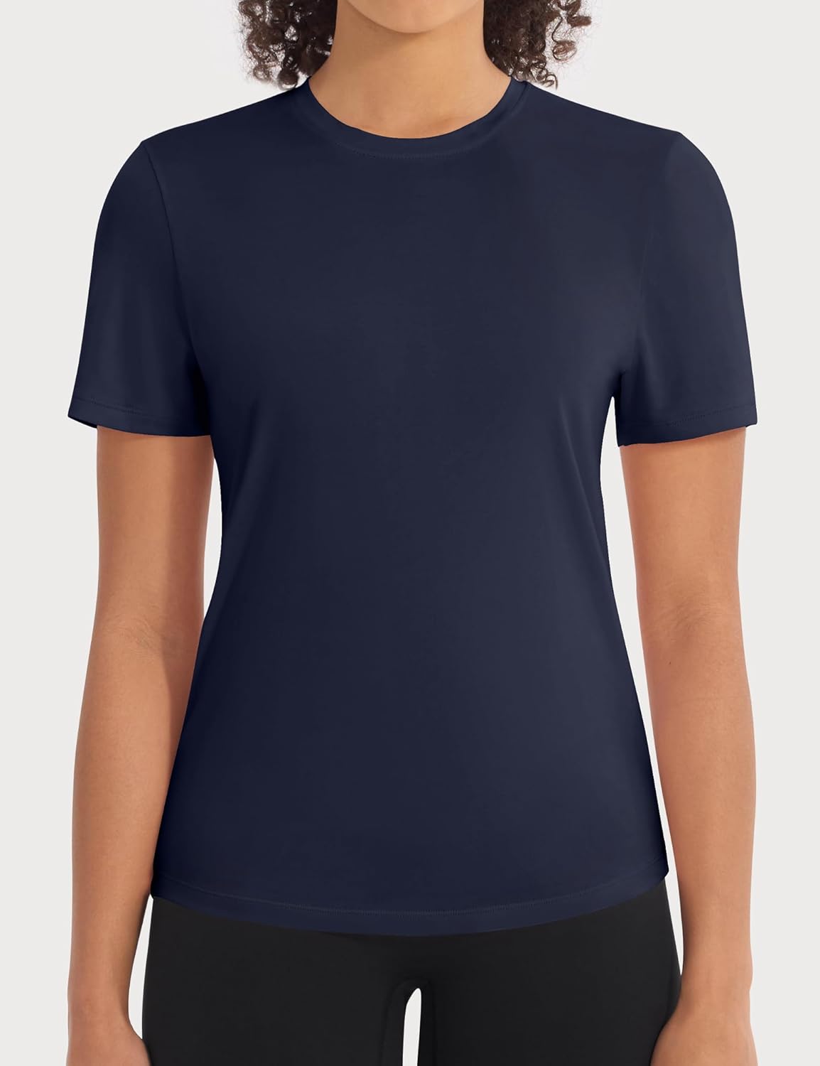 Skiennix Workout Tops for Women - Crew Neck Dry Fit Short Sleeve Athletic T-Shirts | 5 Pack for Gym & Yoga