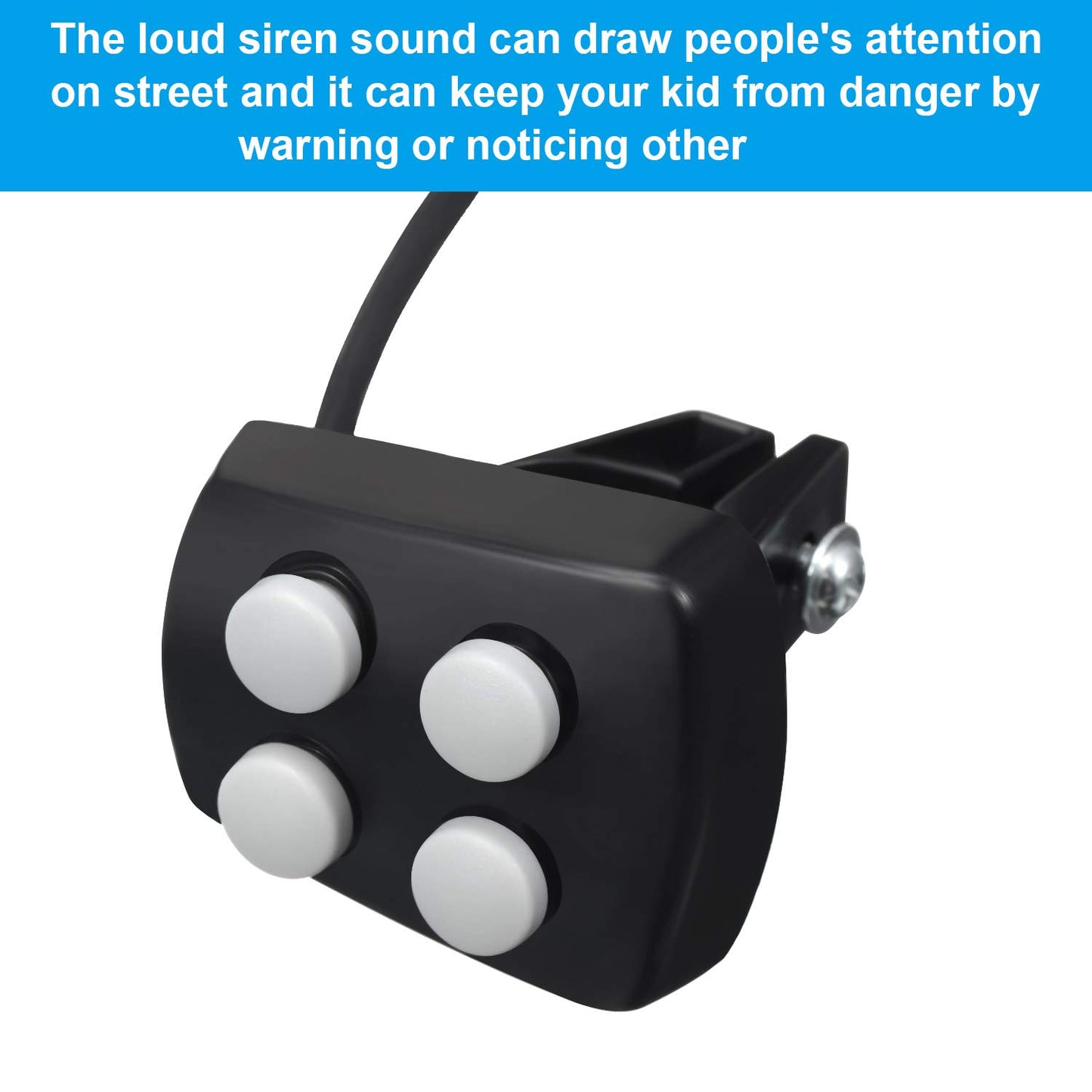 2 Pieces Bike Police Sound Lights LED Sounds Trumpet Bike Horn Police Siren Warning Safety Bicycle LED Light Waterproof