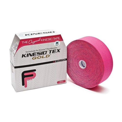 Kinesio 8749 Taping Elastic Therapeutic Athletic Tape, Tex Gold FP, Bulk Roll, Red, 2", 103'