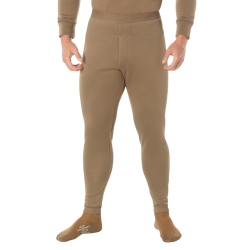 Rothco ECWCS Poly Underwear Bottoms - Insulated Comfortable Cold Weather Base Layer (US, Alpha, 3X-Large, Regular, Regular, AR 670-1 Coyote Brown)