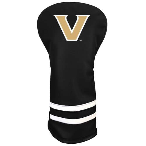 Team Golf NCAA Vanderbilt Vintage Driver Headcover - Printed Team Golf NCAA Vintage Driver Golf Club Headcover, Form Fitting Design, Retro Design with Fleece Lining for Extra Club Protection