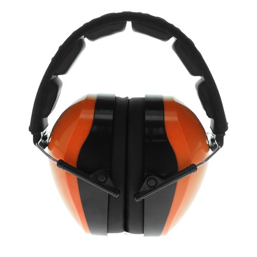 Walker's Dual Colored Passive Muff - Compact Folding Lightweight 26dB NRR Hunting Gun Range Shooting Hearing Protection Muff w/Padded Headband & PVC Earpads, Blaze Orange