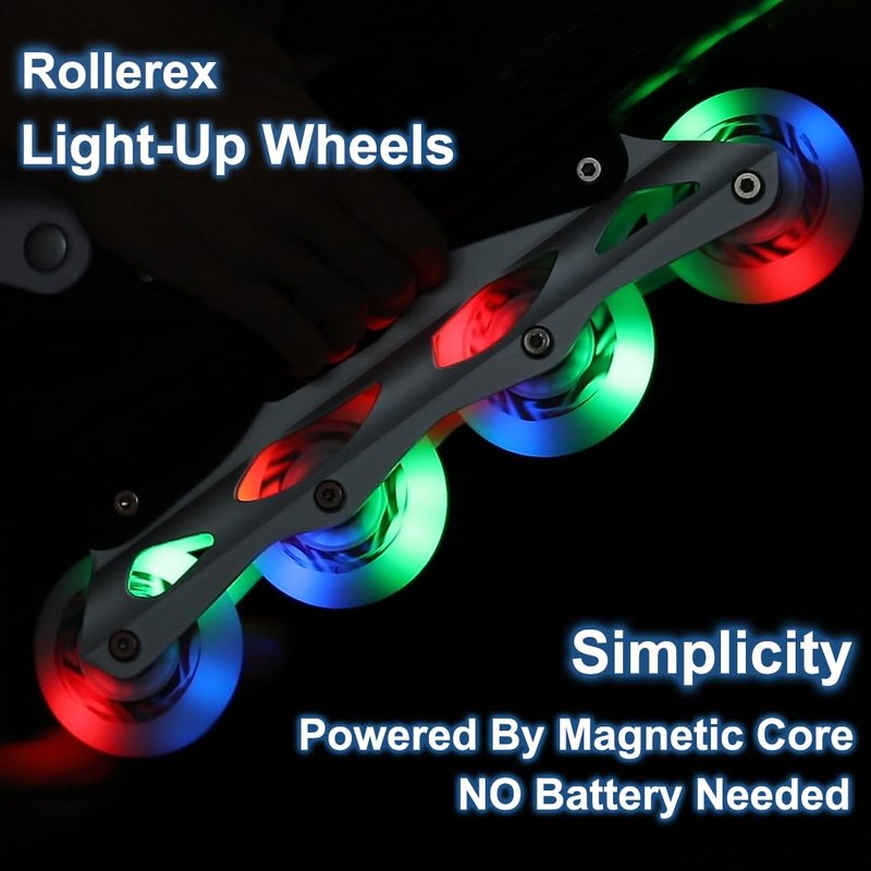Roller Blade Wheels 70mm Inline Skate Wheels with Bearings ABEC-9, Light Up Roller Blade Wheel Inline Skate Replacement Wheels 8 Pack