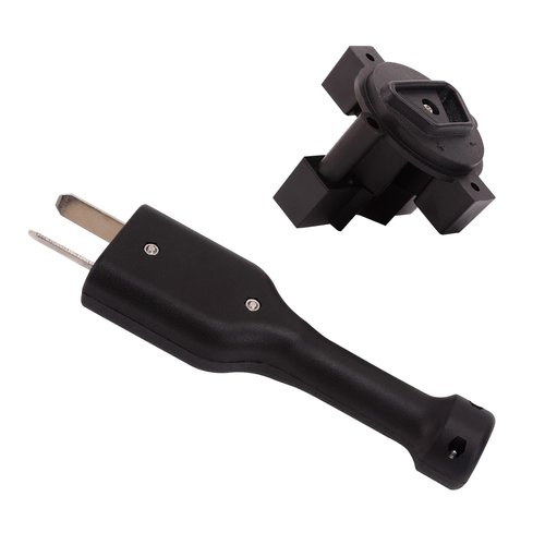 10L0L Golf Cart 2 Prong Crow Foot Charger Handle Plug & E-Way Plug Receptacle, Fits for Yamaha Electric Cart 36V Charger