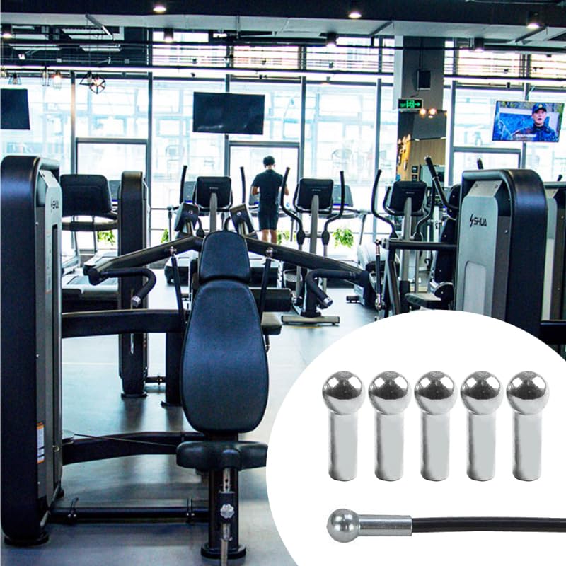 5 Pack Cable Ball Terminals for 5mm Fitness Equipment Cables