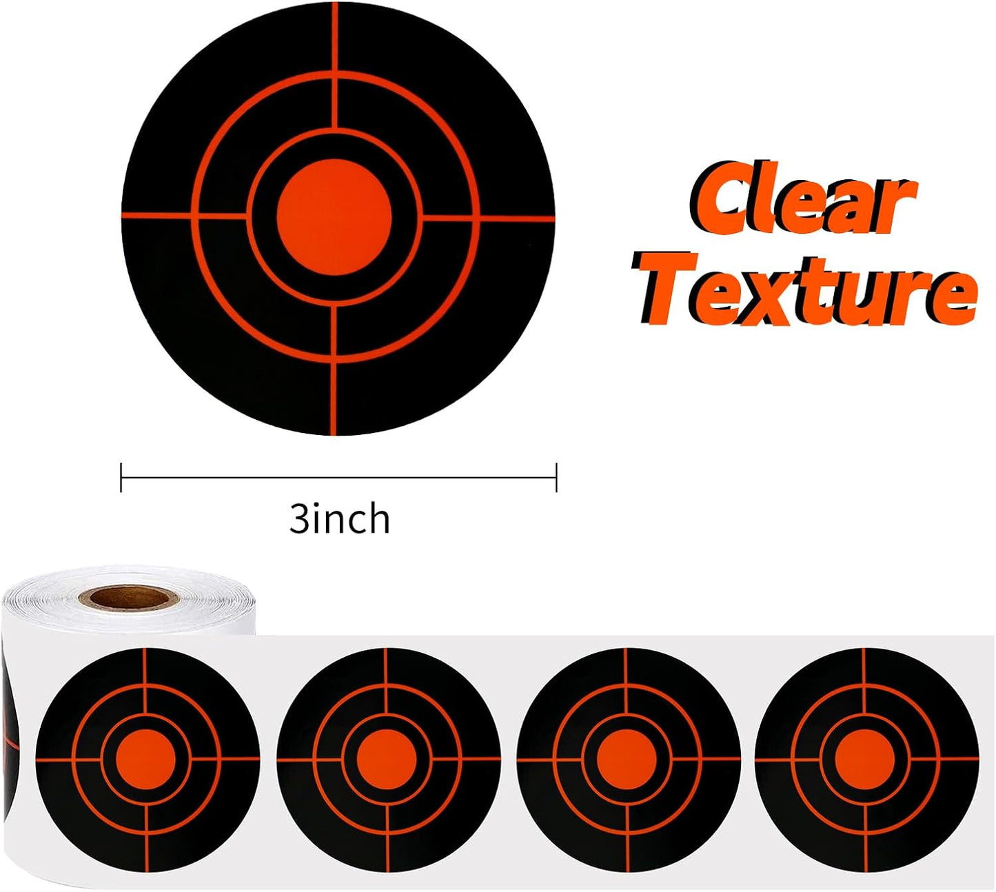 Splatter Targets | Self-Adhesive 3" Shooting Targets for Airsoft, Rifle & Pistol Practice