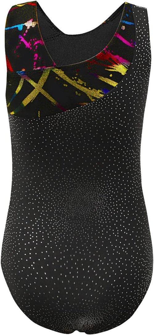 HOZIY Gymnastics Leotards for Girls - Colorful Snowflake & Leopard Design | Sleeveless & Long Sleeve Options