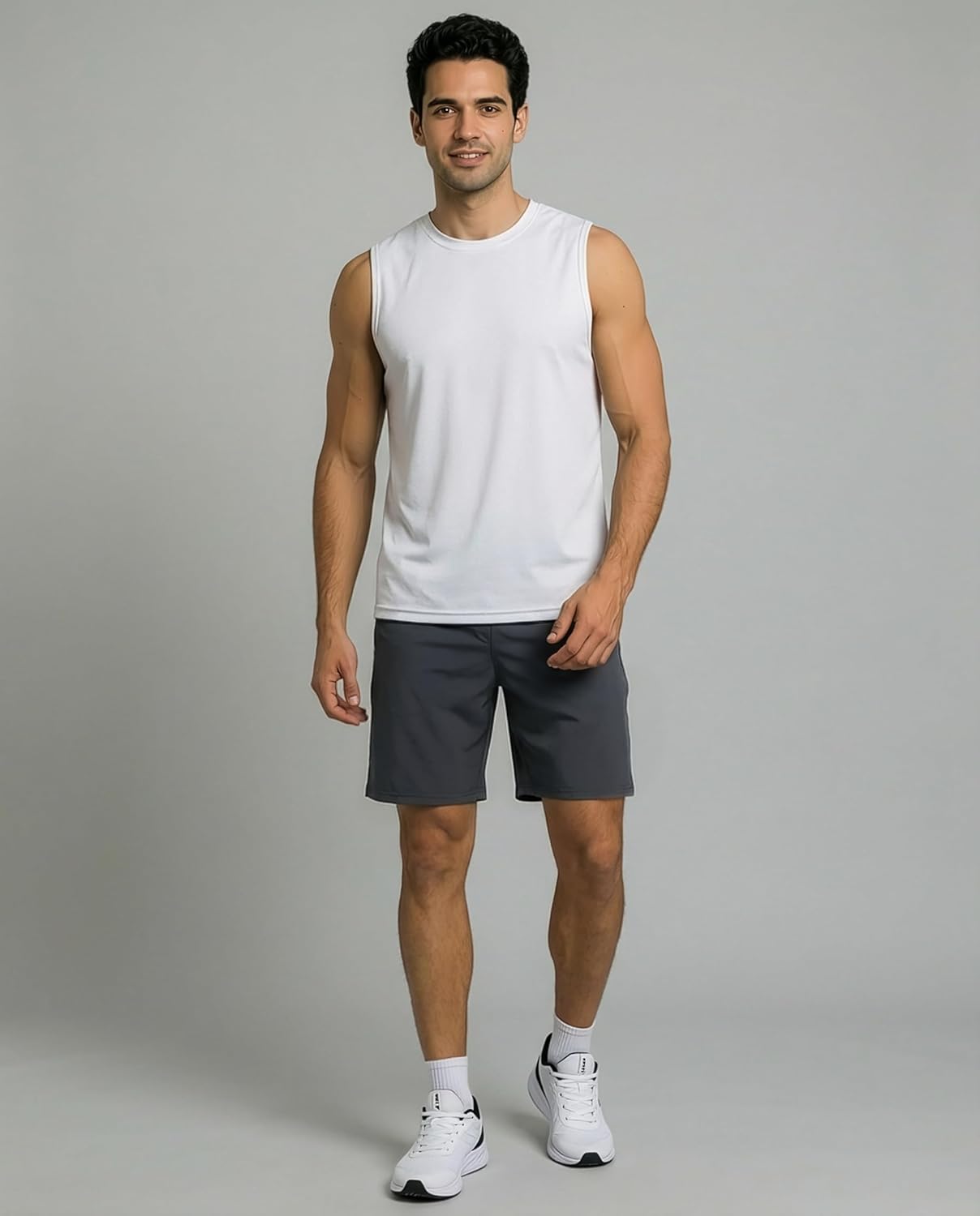 Real Essentials Men's Mesh Active Athletic Tech Tank Top - 5 Pack for Workout & Training | Big & Tall Available