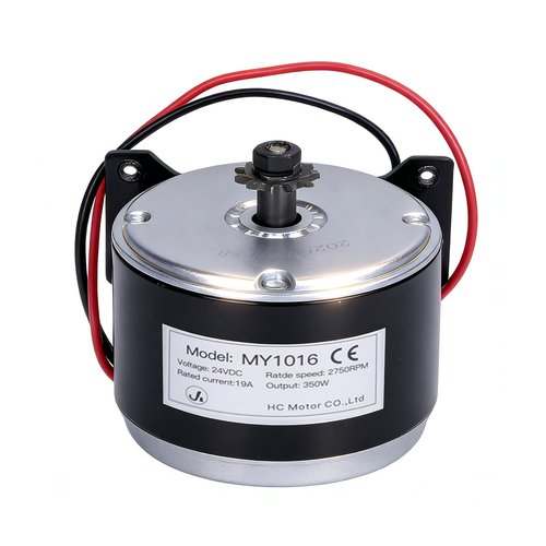 BreezyBloom Small Brushed Permanent Magnet Electric Motor for Scooter Drive Systems and DIY Projects 24V DC 350W 2750RPM