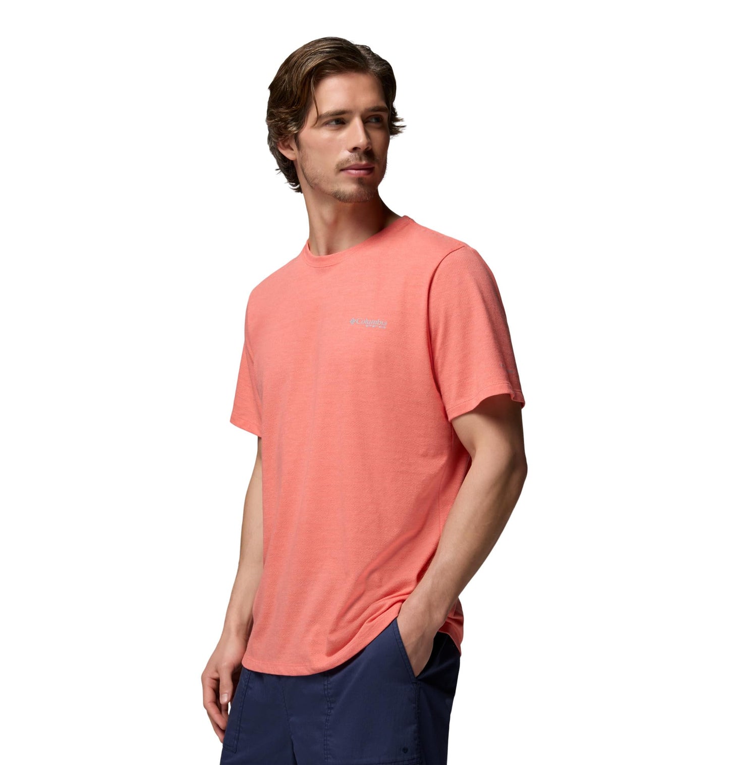 Columbia Men's PFG Freezer Short Sleeve Tee, Melonade, Large