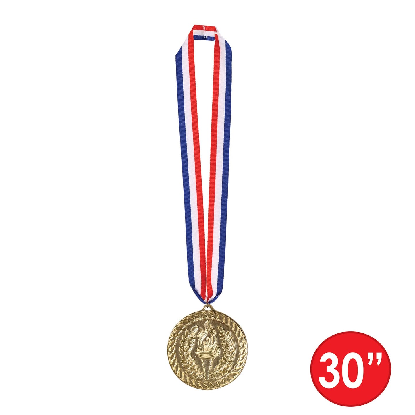 Beistle Gold Medal with Ribbon, 30-Inch