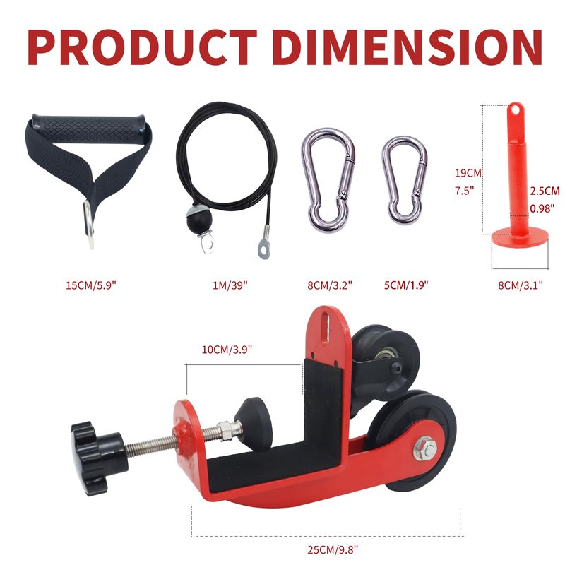 Arm Wrestling Training Pulley System Professional, Forearm Workout Table Equipment, Wrist Exerciser Cable Machine with Rope Handle