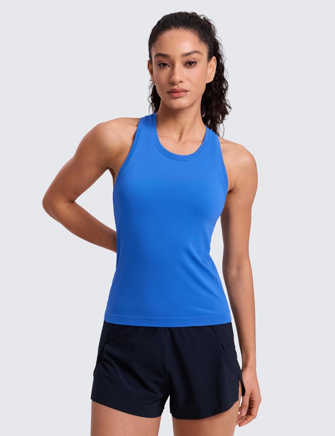 CRZ YOGA Seamless Workout Tank Tops for Women - Breathable Sleeveless Gym Shirts | Ideal for Running