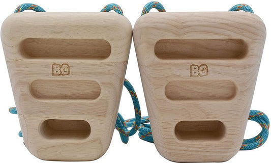 BG Climbing Wood Hangboard Rock Climbing Holds - Sturdy Hang Board for Climbers