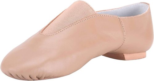 Linodes Women's Jazz Shoes - Slip-On Leather Upper with Elastic Top Piece | Comfortable Fit