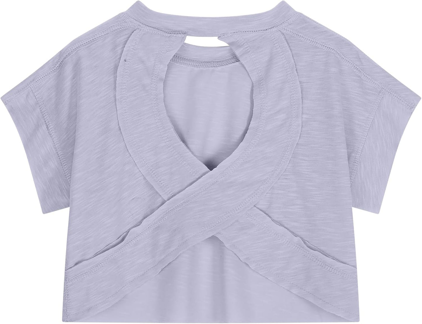 Skiennix Summer Tops for Kids - Cute Round Neck Short Sleeve Casual Tees | Fashionable Backless Design