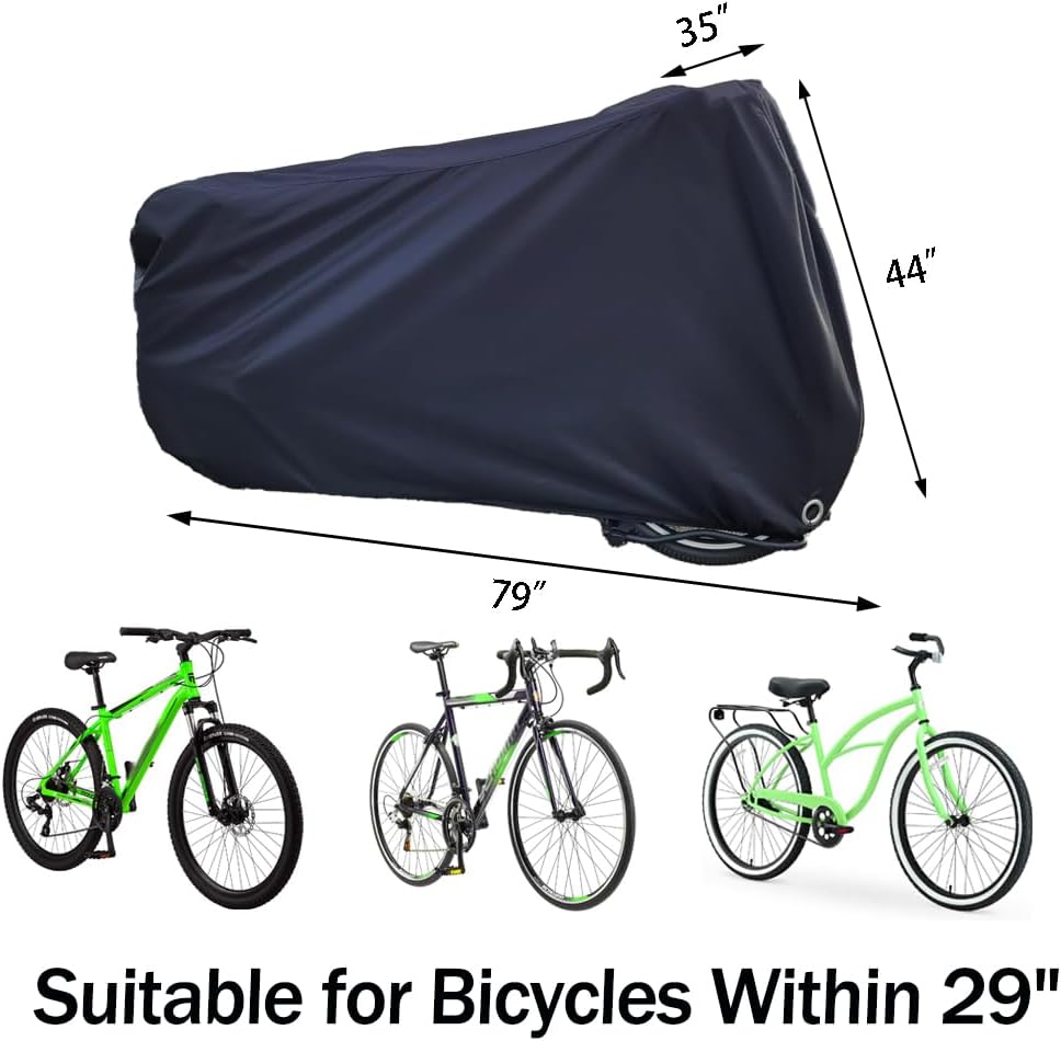 Skiennix 2XL Large Waterproof Bike Covers - Outdoor Protection for 2 or 3 Bicycles with Lock Hole