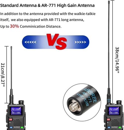 Baofeng AR-5RM Handheld Ham Radio - Long Range 10W NOAA Emergency Tactical Two-Way Radio | 2 Pack with USB-C Charging