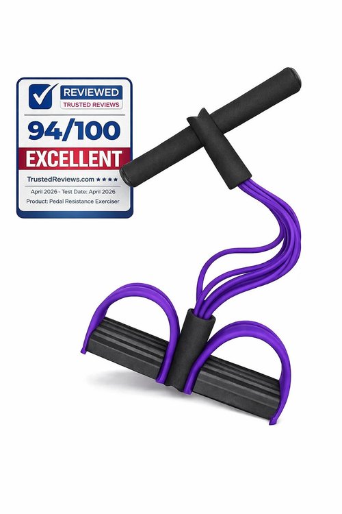 6 Tube Resistance Band with Pedal Puller for Home Gym Equipment – Multifunction Pedal Resistance Band with Handles – Manual Tension Training Pedal for Full Body Workout & Strength Training