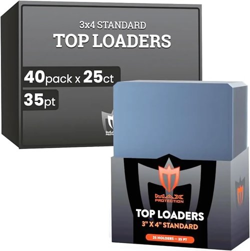 Max Protection | 35pt Top Loaders for Cards - 1000 Count | Premium 3x4 Inch Trading Card Sleeves