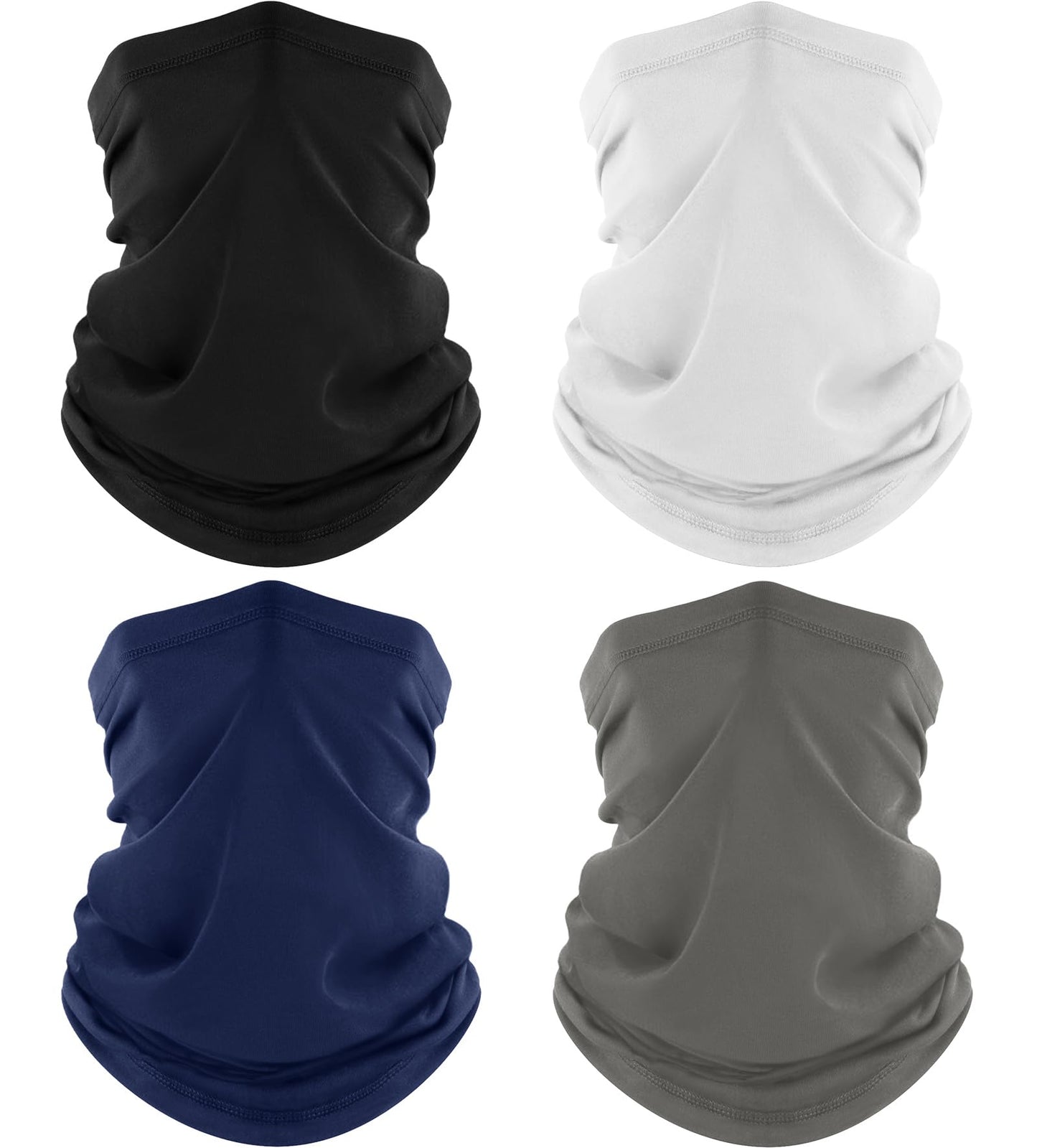 ROXUN Neck Gaiter, 4 Pack Summer Cooling Breathable Face Mask for Outdoors
