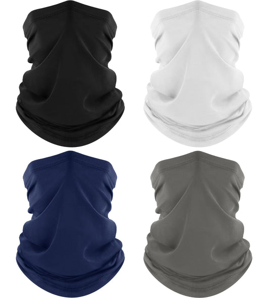 ROXUN Neck Gaiter, 4 Pack Summer Cooling Breathable Face Mask for Outdoors