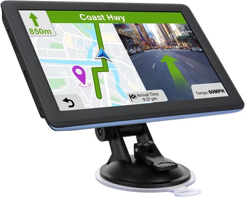 GPS Navigator - 7-Inch Touch Screen with 2026 Maps | Real Voice Turn-by-Turn Directions & Speed Alerts