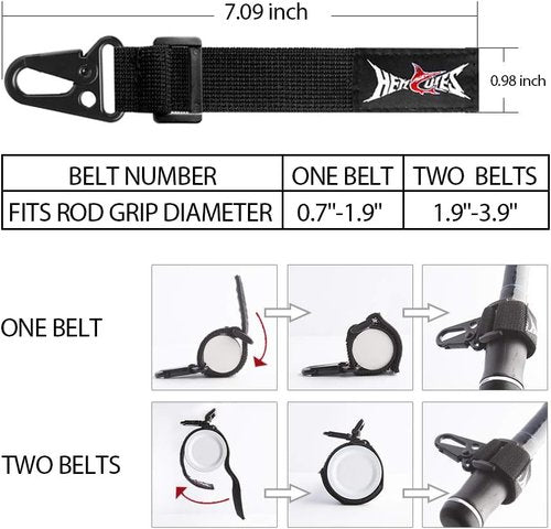 HERCULES M4 Fishing Lanyard - Heavy Duty Retractable Coiled Tether for Rods & Paddles | Durable Kayak Leash