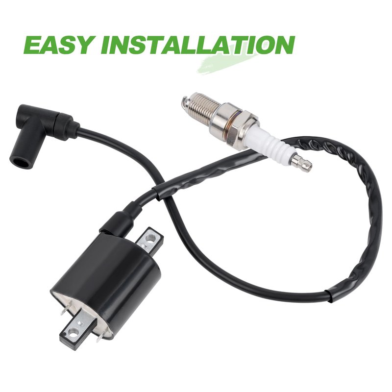 10L0L Golf Cart Ignition Coil & Spark Plug For Yamaha G2 G5 G8 G9 G11 G14 Yamaha Golf Cart Model, OEM# J38-82310-20-00