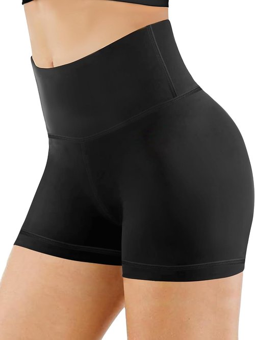 Buauty Women's High Waisted Biker Shorts - Tummy Control Spandex for Gym & Yoga | 2.5" Length