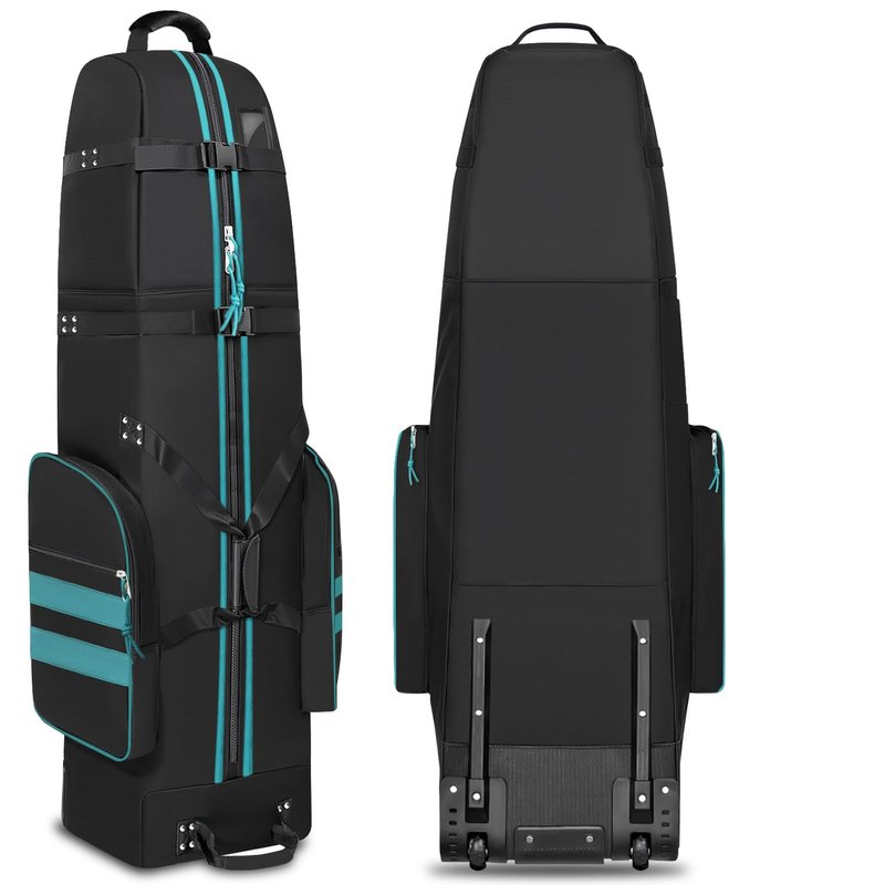 Yueidung Golf Travel Bag with Wheels, Outdoors Heavy Duty 900D Polyester Waterproof Travel Golf Bags, Golf Travel Bags for Airlines, Transporting, Clubs