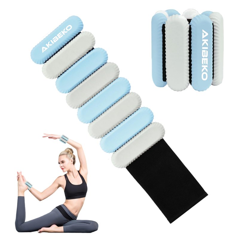 Wrist and Ankle Weights for Women at Home, Wearable Set of 2(1Lbs Each) Weighted Bracelet for Men, Adjustable Arm & Leg Weights for Workout, Walking, Exercise, Gym, Running