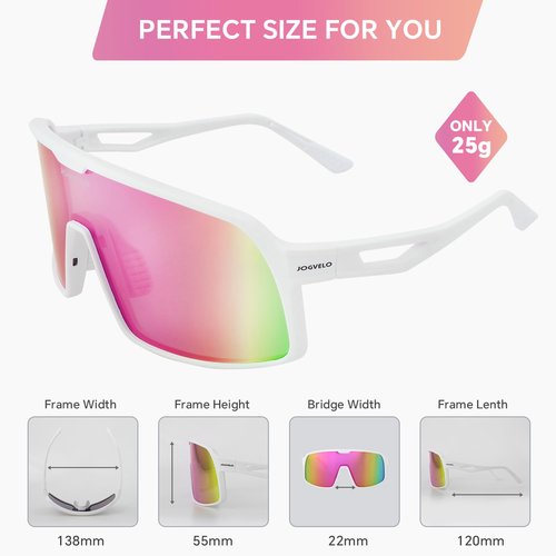 JOGVELO Kids Sunglasses Polarized Youth Baseball Sunglasses for 8-14 boys girls UV400 Sports Softball Cycling Glasses